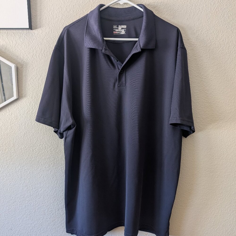 EUC Under Armour Heat Gear Loose Polo - Black - Men's XXL